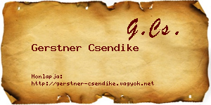 Gerstner Csendike névjegykártya